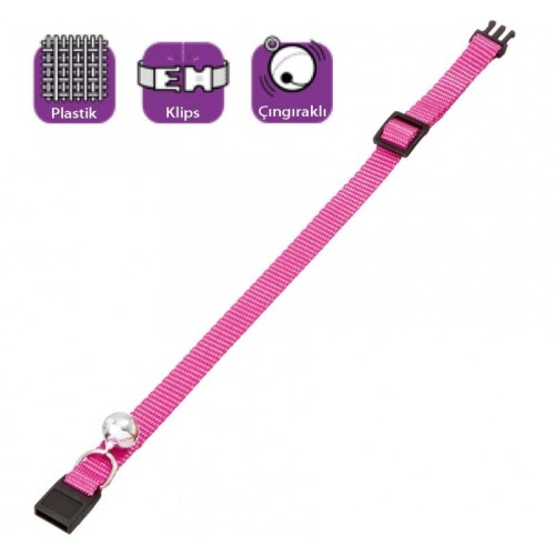 Karlie Çıngıraklı Pembe Kedi Boyun Tasması - 1