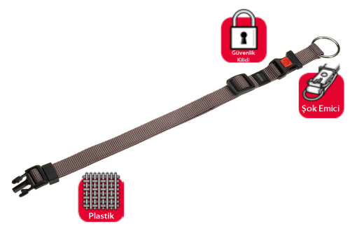 Karlie Kilitli Boyun Tasması L 45-65 cm Gri - 1