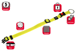 Karlie Kilitli Boyun Tasması M 40-55 cm Sarı - Karlie