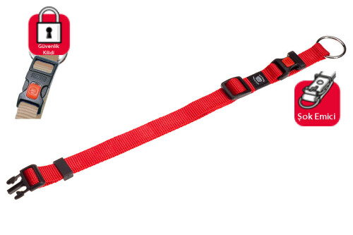 Karlie Kilitli Boyun Tasma S 30-45 cm Kırmızı - 1