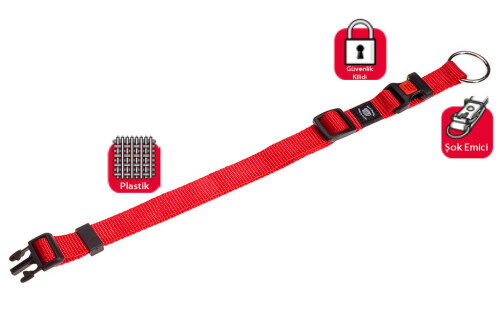 Karlie Kilitli Boyun Tasması L 45-65 cm Kırmızı - 1