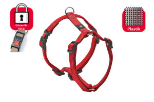 Karlie Kilitli Göğüs Tasması L 65-100 cm Kırmızı - Karlie