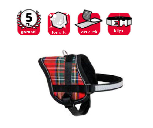 Karlie Reflektörlü Göğüs Tasması S 36-46 cm Kırm. Beyaz - 1