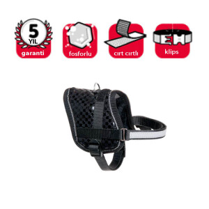 Karlie Reflektörlü Göğüs Tasması S 36-46 cm Siyah - Karlie