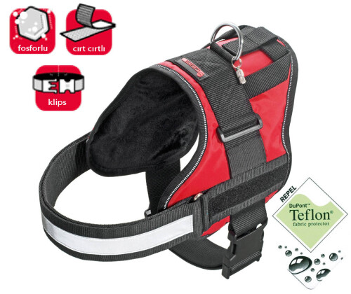 Karlie Teflon Ref. İsimli Göğüs Tasması S 55-68 cm Kırm. - 1