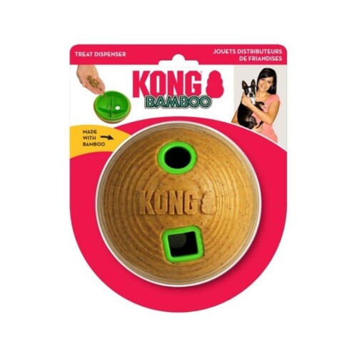 Kong Bamboo Feeder Tok Şeklinde Ödül Maması Dağıtma Köpek Oyuncağı M - 1