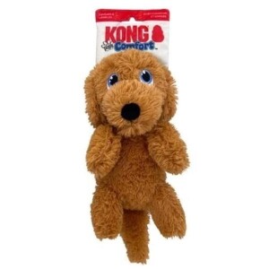 Kong Comfort Pups Goldie Köpek Şeklinde Peluş Köpek oyuncağı M - Kong