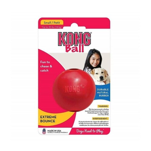 Kong Delikli Top Şeklinde Çok Amaçlı Köpek Oyuncağı S - 1