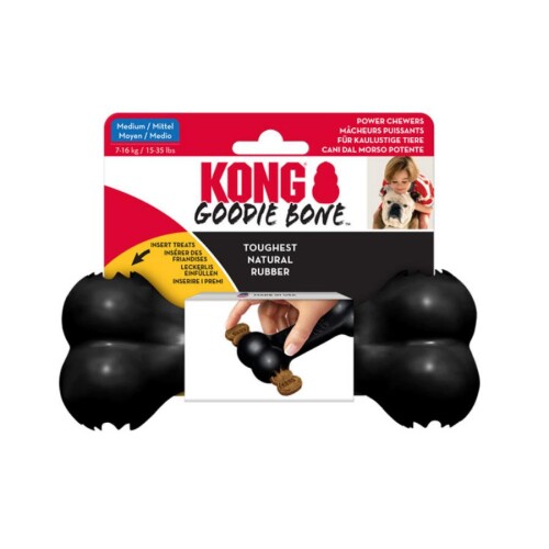 Kong Extreme Goodie Bone Kemik Şeklinde Çok Amaçlı Köpek Oyuncağı Ultra Sert M - 1