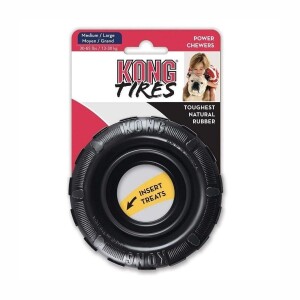 Kong Extreme Tires Delikli Tekerlek Şeklinde Ultra Sert Köpek Oyuncağı M/L - 1