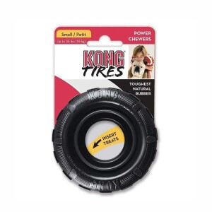 Kong Extreme Tires Delikli Tekerlek Şeklinde Ultra Sert Köpek Oyuncağı S - Kong