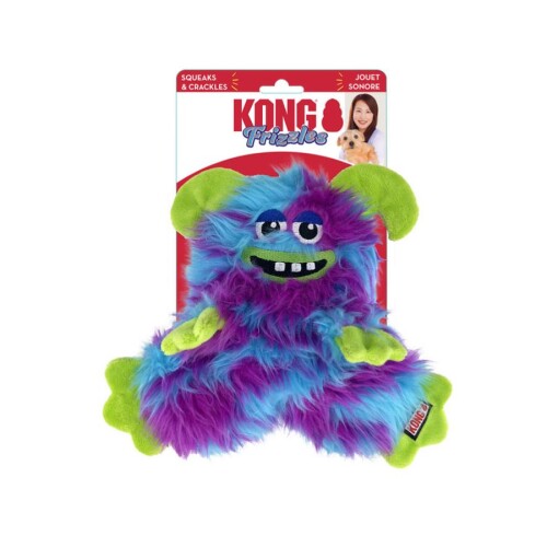 Kong Frizzles Sevimli Canavar Sesli Peluş Köpek Oyuncağı M - 1