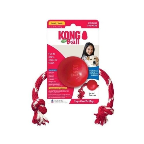 Kong İp Sallantılı Top Köpek Oyuncağı S - 1