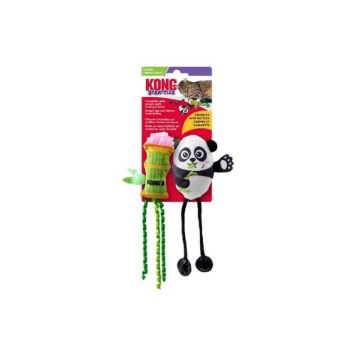 Kong Scrattles Panda ve Bambu Peluş Kedi Oyuncağı 2'li - 1