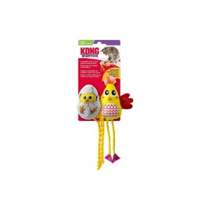 Kong Scrattles Tavuk Peluş Kedi Oyuncağı 2'li - Kong