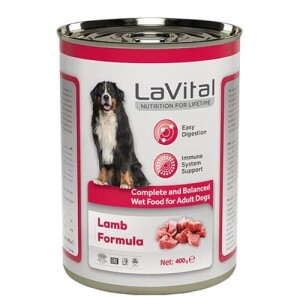 LaVital Kuzulu Bağışıklık Sistemi Destekleyici Yetişkin Köpek Konservesi 400 gr - LaVital