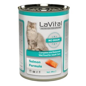LaVital Adult Tahılsız Somonlu Yetişkin Kedi Konservesi 400 gr - LaVital