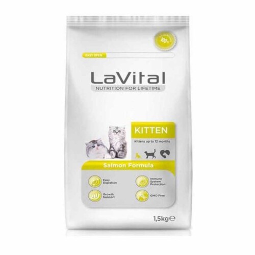 LaVital Kitten Somonlu Yavru Kedi Maması 1,5 kg - 1