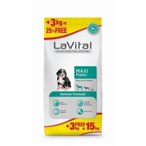 LaVital Somonlu Büyük Irk Yavru Köpek Maması 15 kg - 1