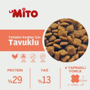LaMito Adult Cat Tavuklu Yetişkin Kedi Maması 1 kg - 3
