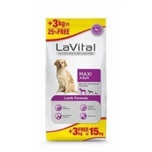 Lavital Kuzu Etli Büyük Irk Yetişkin Köpek Maması 12 kg + 3 kg - LaVital