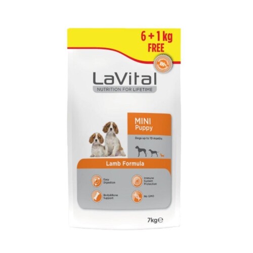 LaVital Kuzulu Küçük Irk Yetişkin Köpek Maması 6+1 kg - 1