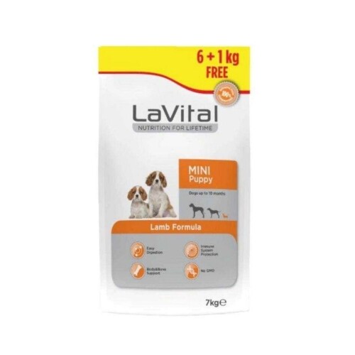 LaVital Mini Puppy Kuzulu Küçük Irk Yavru Köpek Maması 6+1 Kg - 1