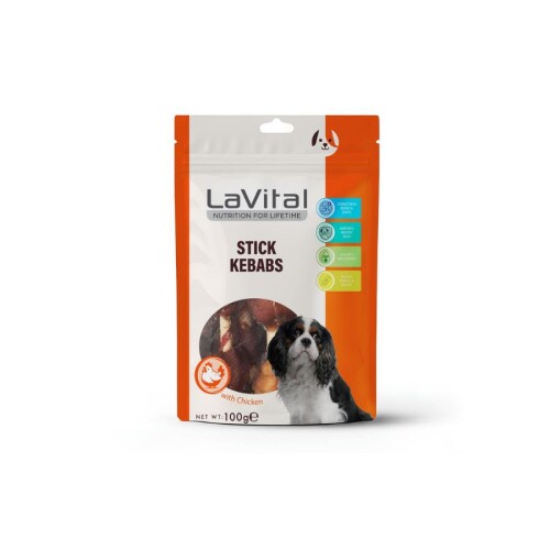 LaVital Ördek Etli ve Tavuk Ciğerli Kebap Köpek Ödülü 100 Gr - 1