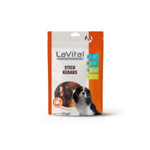LaVital Ördek Etli ve Tavuk Ciğerli Kebap Köpek Ödülü 100 Gr - LaVital