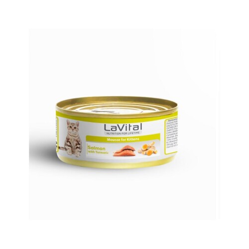 LaVital Somonlu ve Zerdeçallı Yavru Kedi Konservesi 85 Gr - 1