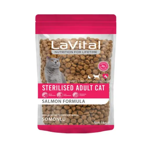 LaVital Sterilised Kısırlaştırılmış Somonlu Yetişkin Kedi Maması 1 Kg - 1