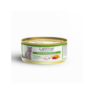 LaVital Tavuklu Kızılcıklı Yetişkin Kedi Konservesi 85 Gr - LaVital