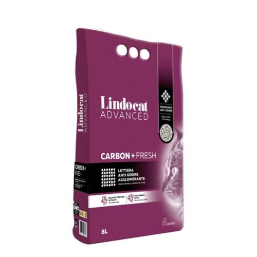 Lindocat Advanced Aktif Karbonlu Ekstra Koku Önleyici Bentonit Kedi Kumu 8 Lt - 1