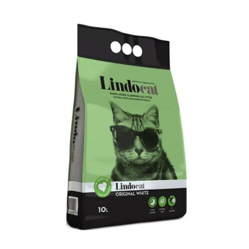 Lindocat Original İnce Taneli Kokusuz Topaklanan Kedi Kumu 10 Lt - 1