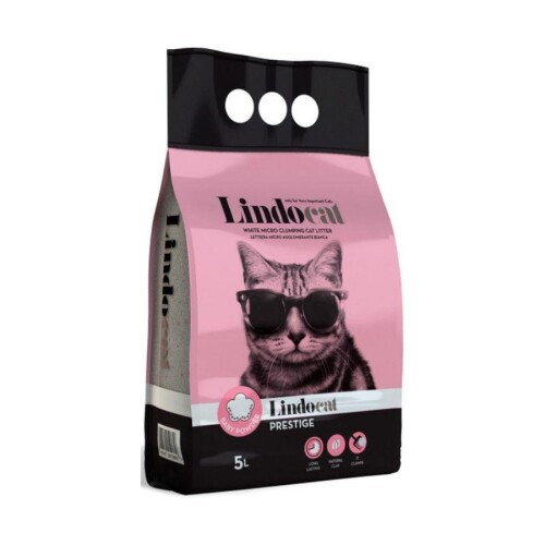 Lindocat Prestige Bebek Pudra Kokulu Topaklanan İnce Taneli Bentonit Kedi Kumu 5 Lt - 1