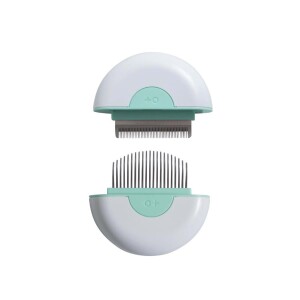 M-Pets 2in1 Uzun Tüylü Kedi ve Köpekler için Yeşil Furminatör ve Masaj Tarağı - 2