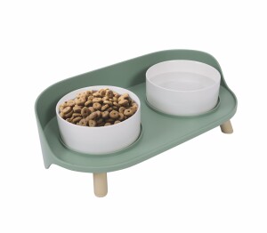 M-Pets Altitude Kedi ve Köpekler İçin İkili Mama Kabı Standı 2x450 Ml - M-Pets