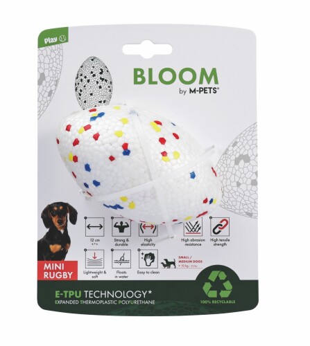 M-Pets Bloom Mini Parçalanmaz Rugby Köpek Oyun Topu - 1