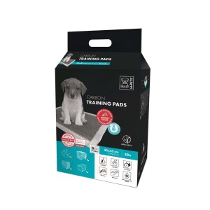 M-Pets Carbon Training Pads Karbonlu Yavru Köpek Çiş Eğitim Pedi 33 x 45 Cm 30'lu - M-Pets