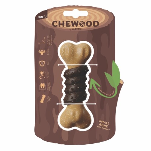 M-Pets Chewood Kemik Kauçuk Köpek Oyuncağı Small 3,9x5,1x5,8 Cm - 1
