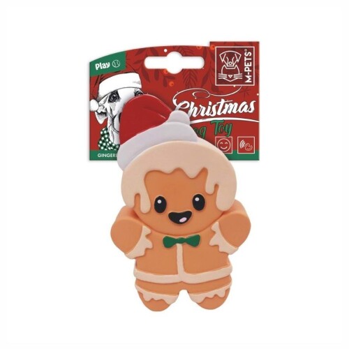 M-Pets Christmas Kurabiye Adam Latex Köpek Oyuncağı 12 cm - 1