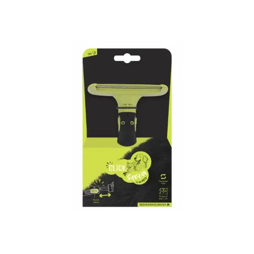 M-Pets Clıck And Groom Kedi ve Köpekler İçin Basmalı Furminatör Fırça S - 1