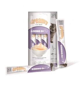 M-Pets Creamy Ageing 6+ Ördekli Somonlu ve Tuna Balıklı Kedi Ödülü 4x15 Gr - 2