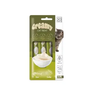 M-Pets Creamy Deniz Taraklı ve Ton Balıklı Krema Kedi Ödülü 4x15 Gr - M-Pets