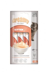 M-Pets Creamy Kitten Tavuklu ve Tuna Balıklı Yavru Kedi Ödülü 4x15 Gr - M-Pets
