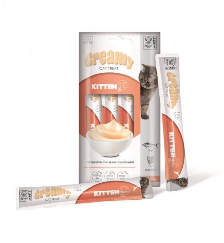 M-Pets Creamy Kitten Tavuklu ve Tuna Balıklı Yavru Kedi Ödülü 4x15 Gr - 2