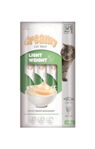 M-Pets Creamy Light Weight Tavuklu ve Morina Balıklı Kedi Ödülü 4x15 Gr - M-Pets