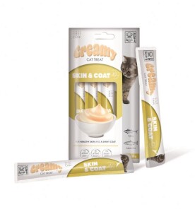 M-Pets Creamy Skin Coat Somonlu ve Tuna Balıklı Kedi Ödülü 4x15 Gr - 2