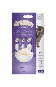 M-Pets Creamy Ton Balıklı Krema Kedi Ödül Maması 4x15 Gr - M-Pets