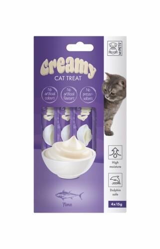 M-Pets Creamy Ton Balıklı Krema Kedi Ödül Maması 4x15 Gr - 1